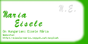 maria eisele business card
